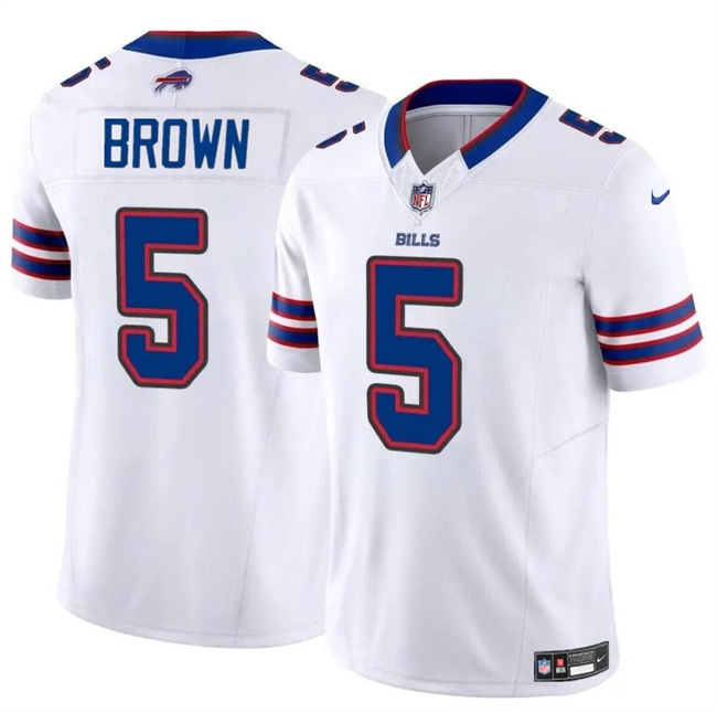 Youth Buffalo Bills #5 Anthony Brown White 2024 F.U.S.E Vapor Untouchable Limited Stitched Jersey Youth Buffalo Bills #5 Anthony Brown White 2024 F.U.S.E Vapor Untouchable Limited Stitched Jersey