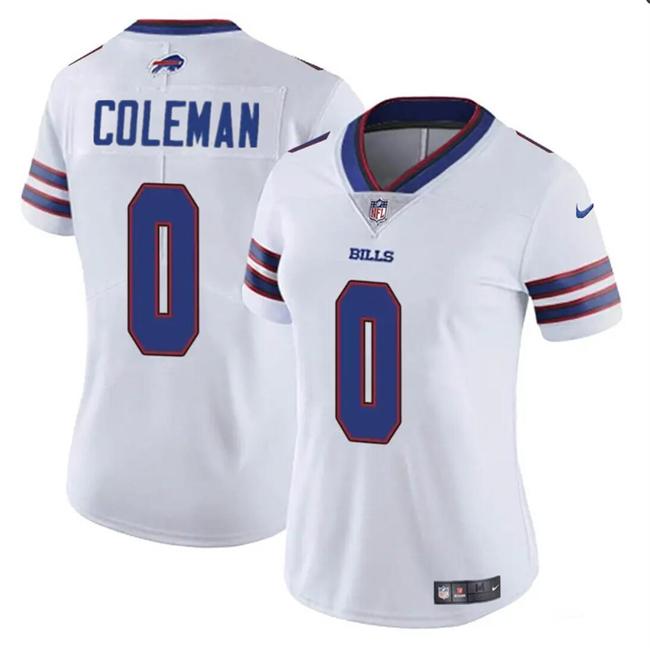 Women's Buffalo Bills #0 Keon Coleman White Vapor Stitched Football Jersey(Run Small) Women's Buffalo Bills #0 Keon Coleman White Vapor Stitched Football Jersey(Run Small)