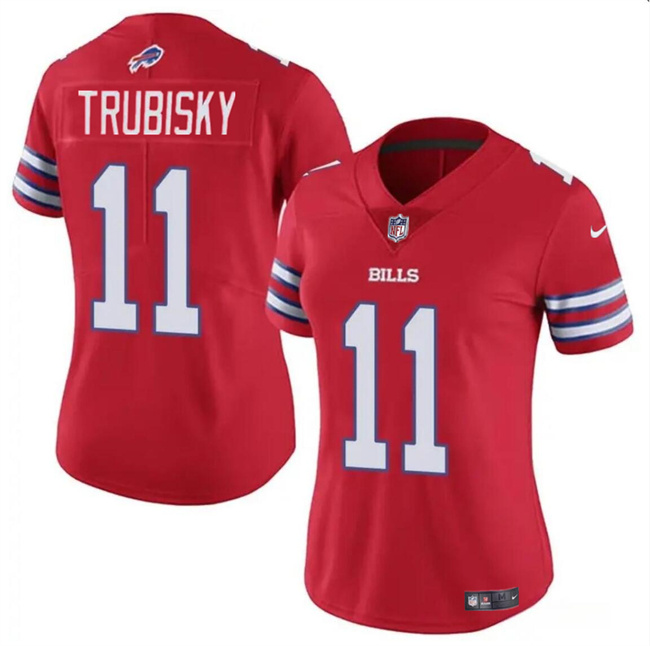 Women's Buffalo Bills #11 Mitch Trubisky Red Vapor Stitched Football Jersey(Run Small) Women's Buffalo Bills #11 Mitch Trubisky Red Vapor Stitched Football Jersey(Run Small)