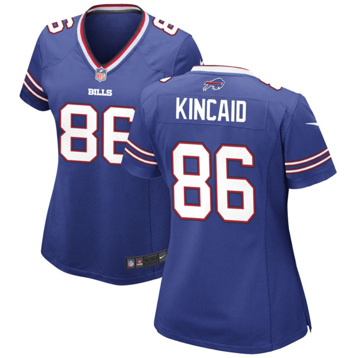 Women's Buffalo Bills #86 Dalton Kincaid Blue Stitched Game Jersey(Run Small) Women's Buffalo Bills #86 Dalton Kincaid Blue Stitched Game Jersey(Run Small)