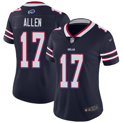 Bills #17 Josh Allen Navy Women's Stitched Football Limited Inverted Legend Jersey Bills #17 Josh Allen Navy Women's Stitched Football Limited Inverted Legend Jersey