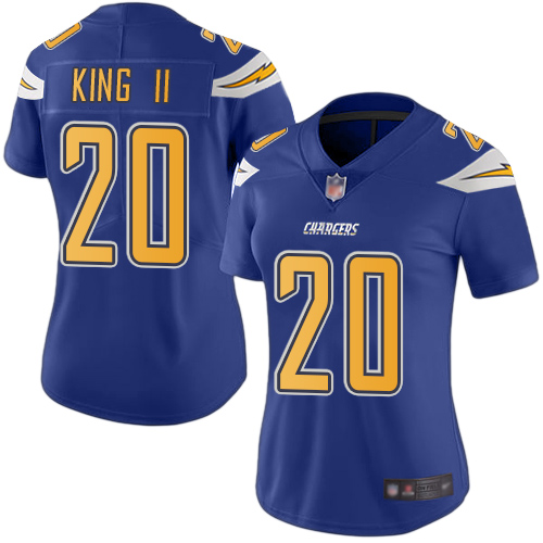 Chargers #20 Desmond King II Electric Blue Women's Stitched Football Limited Rush Jersey Chargers #20 Desmond King II Electric Blue Women's Stitched Football Limited Rush Jersey