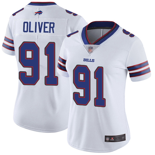 Bills #91 Ed Oliver White Women's Stitched Football Vapor Untouchable Limited Jersey Bills #91 Ed Oliver White Women's Stitched Football Vapor Untouchable Limited Jersey