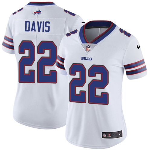Nike Bills #22 Vontae Davis White Women's Stitched NFL Vapor Untouchable Limited Jersey Nike Bills #22 Vontae Davis White Women's Stitched NFL Vapor Untouchable Limited Jersey