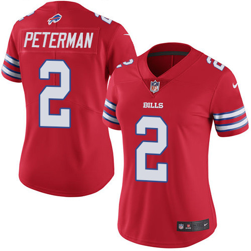 Nike Bills #2 Nathan Peterman Red Women's Stitched NFL Limited Rush Jersey Nike Bills #2 Nathan Peterman Red Women's Stitched NFL Limited Rush Jersey