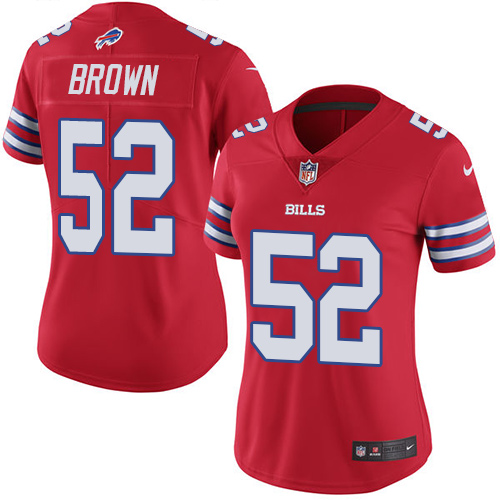 Nike Bills #52 Preston Brown Red Women's Stitched NFL Limited Rush Jersey Nike Bills #52 Preston Brown Red Women's Stitched NFL Limited Rush Jersey