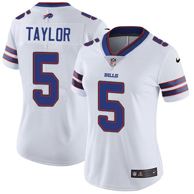 Nike Bills #5 Tyrod Taylor White Women's Stitched NFL Vapor Untouchable Limited Jersey Nike Bills #5 Tyrod Taylor White Women's Stitched NFL Vapor Untouchable Limited Jersey