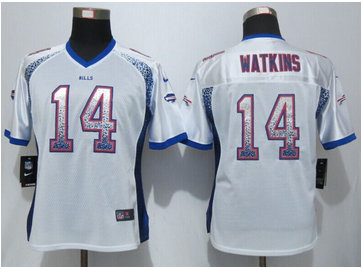 Women Nike Bills #14 Sammy Watkins Drift Fashion White Elite Jerseys
