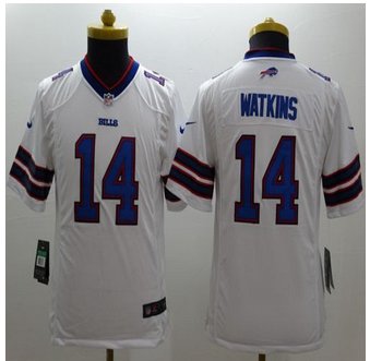 Women New Bills #14 Sammy Watkins White Stitched NFL Limited Jersey