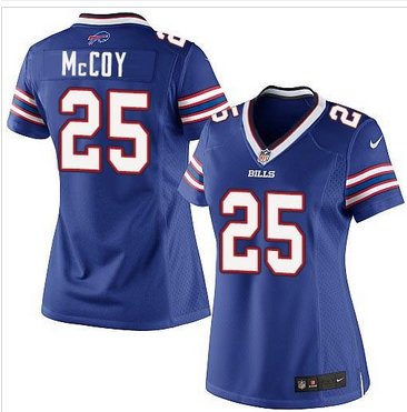 NEW Buffalo Bills #25 LeSean McCoy Royal Blue Team Color Women's Stitched NFL jersey