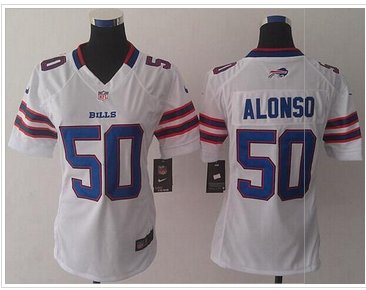 Women's NEW Bills #50 Kiko Alonso White NFL Limited Jersey