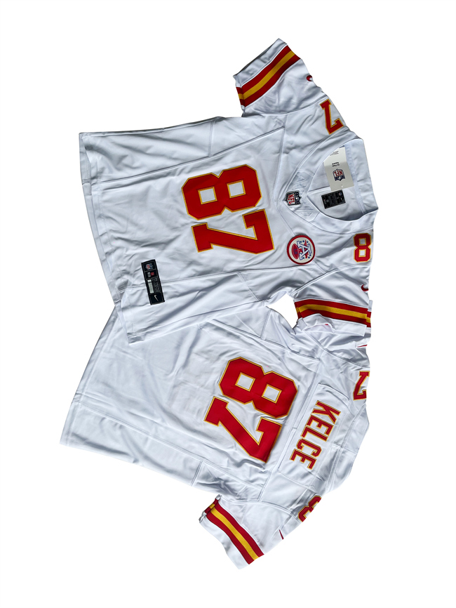 Women's Kansas City Chiefs 87 Travis Kelce White 2023 F.U.S.E. Vapor Untouchable Limited Stitched Jersey(Run Small) Women's Kansas City Chiefs 87 Travis Kelce White 2023 F.U.S.E. Vapor Untouchable Limited Stitched Jersey(Run Small)
