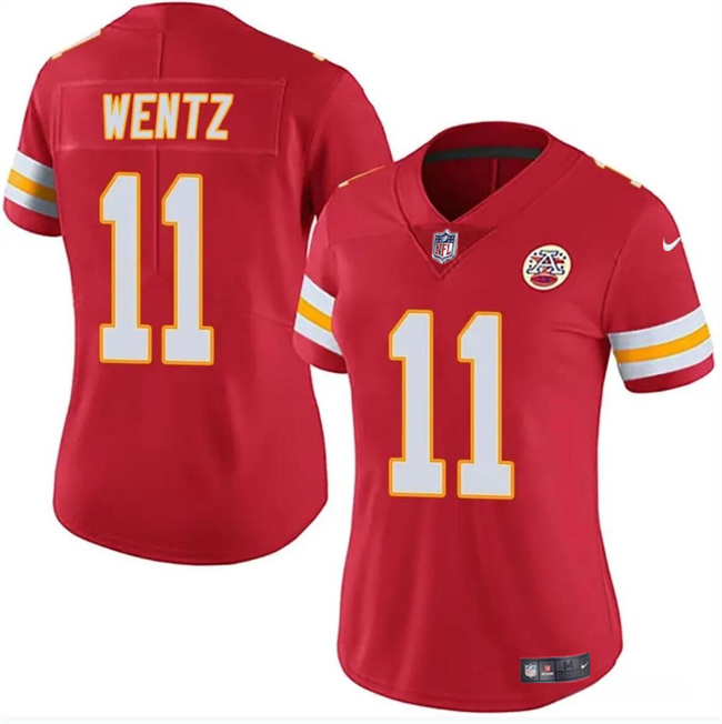 Women's Kansas City Chiefs #11 Carson Wentz Red Vapor Untouchable Limited Stitched Jersey(Run Small) Women's Kansas City Chiefs #11 Carson Wentz Red Vapor Untouchable Limited Stitched Jersey(Run Small)