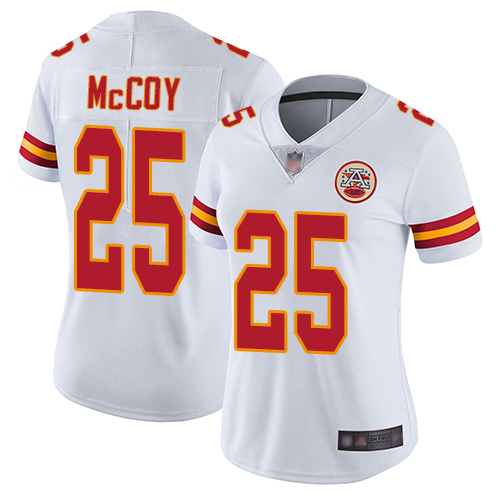 Chiefs #25 LeSean McCoy White Women's Stitched Football Vapor Untouchable Limited Jersey Chiefs #25 LeSean McCoy White Women's Stitched Football Vapor Untouchable Limited Jersey