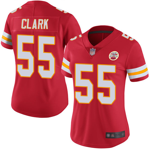 Chiefs #55 Frank Clark Red Team Color Women's Stitched Football Vapor Untouchable Limited Jersey Chiefs #55 Frank Clark Red Team Color Women's Stitched Football Vapor Untouchable Limited Jersey