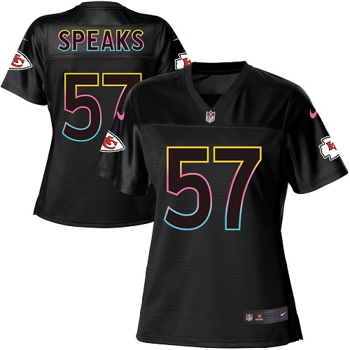 Nike Chiefs #57 Breeland Speaks Black Women's NFL Fashion Game Jersey Nike Chiefs #57 Breeland Speaks Black Women's NFL Fashion Game Jersey