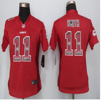 Women New Chiefs #11 Alex smith Red Strobe Elite Jersey Women New Chiefs #11 Alex smith Red Strobe Elite Jersey