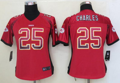 NEW women nfl jerseys Kansas City Chiefs 25 Jamaal Charles Red(Elite drift fashion)