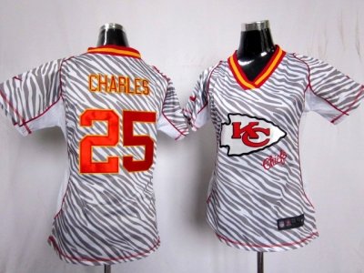 NEW Women Kansas City Chiefs #25 Jamaal Charles jerseys(fem fan zebra) NEW Women Kansas City Chiefs #25 Jamaal Charles jerseys(fem fan zebra)