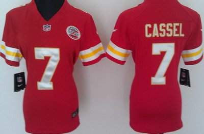 Women Nike Kansas City Chiefs 7 Matt Cassel Red Jerseys
