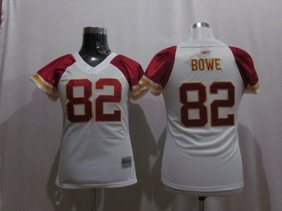 kansas city chiefs #82 bowe womens jerseys white