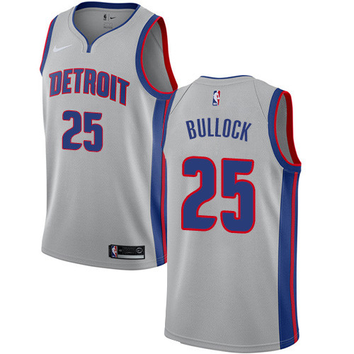 Nike Pistons #25 Reggie Bullock Silver NBA Swingman Statement Edition Jersey Nike Pistons #25 Reggie Bullock Silver NBA Swingman Statement Edition Jersey