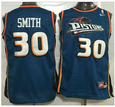 Pistons #30 Joe Smith Blue Throwback Stitched NBA Jersey Pistons #30 Joe Smith Blue Throwback Stitched NBA Jersey