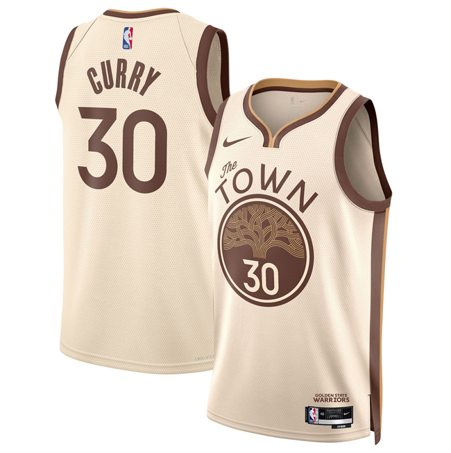 Men's Golden State Warriors #30 Stephen Curry Tan 2025 26 City Edition Stitched Basketball Jersey Men's Golden State Warriors #30 Stephen Curry Tan 2025 26 City Edition Stitched Basketball Jersey