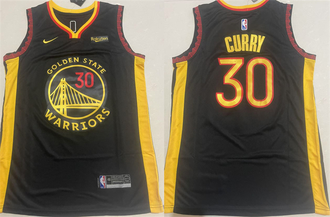 Men's Golden State Warriors #30 Stephen Curry Black Stitched Basketball Jersey Men's Golden State Warriors #30 Stephen Curry Black Stitched Basketball Jersey