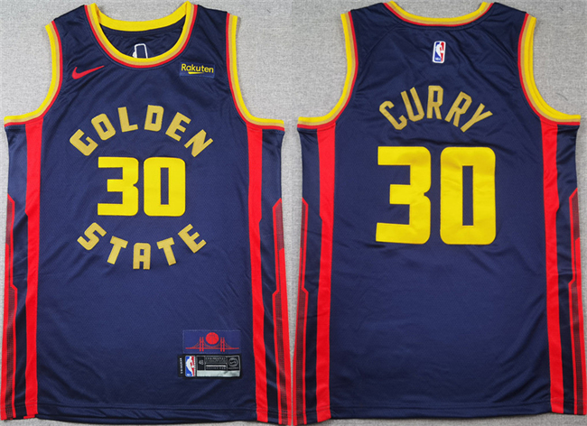 Men's Golden State Warriors #30 Stephen Curry Navy 2024 25 City Edition Stitched Basketball Jersey Men's Golden State Warriors #30 Stephen Curry Navy 2024 25 City Edition Stitched Basketball Jersey