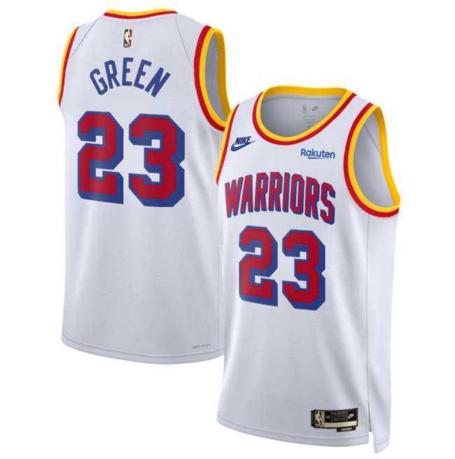 Men's Golden State Warriors #23 Draymond Green White 2024 25 Classic Edition Stitched Basketball Jersey Men's Golden State Warriors #23 Draymond Green White 2024 25 Classic Edition Stitched Basketball Jersey