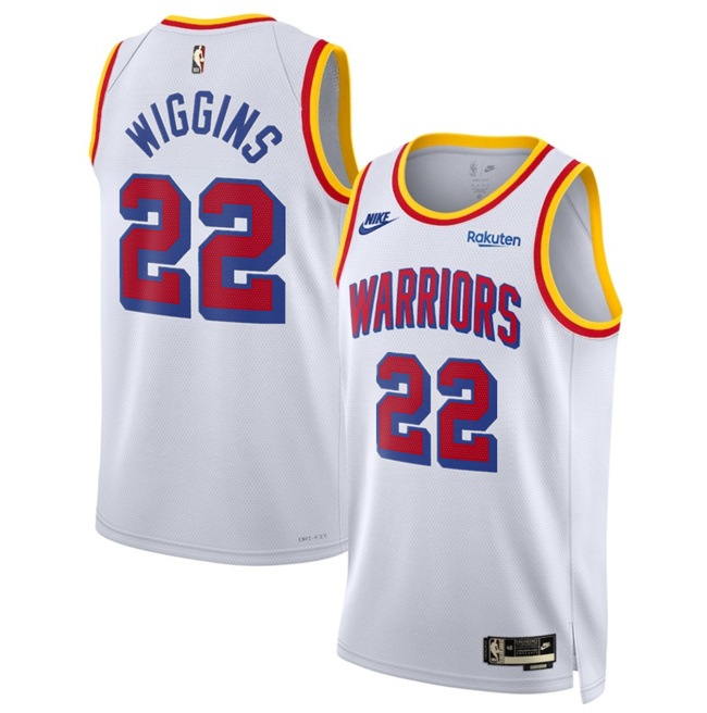 Men's Golden State Warriors #22 Andrew Wiggins White 2024 25 Classic Edition Stitched Basketball Jersey Men's Golden State Warriors #22 Andrew Wiggins White 2024 25 Classic Edition Stitched Basketball Jersey