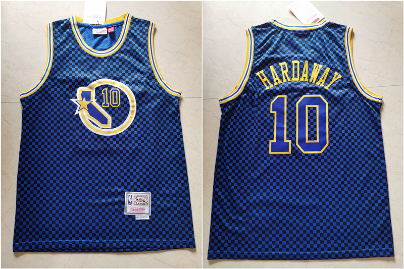 Warriors 10 Tim Hardaway Blue Hardwood Classics Jersey Warriors 10 Tim Hardaway Blue Hardwood Classics Jersey