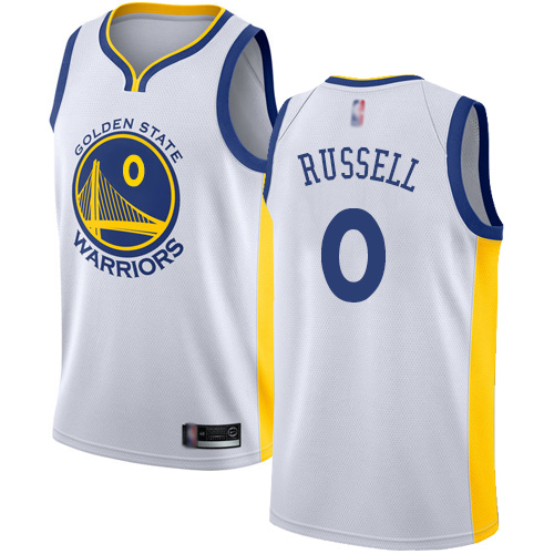 Warriors #0 D'Angelo Russell White Basketball Swingman Association Edition Jersey Warriors #0 D'Angelo Russell White Basketball Swingman Association Edition Jersey
