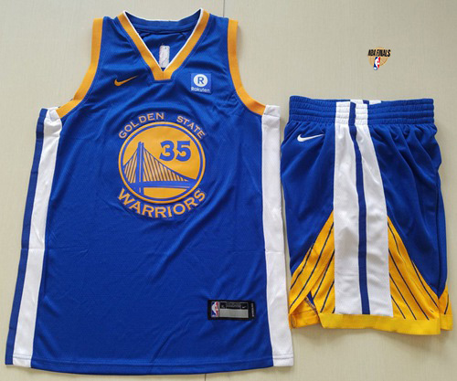 Nike Warriors #35 Kevin Durant Blue A Set The Finals Patch NBA Swingman Icon Edition Jersey Nike Warriors #35 Kevin Durant Blue A Set The Finals Patch NBA Swingman Icon Edition Jersey
