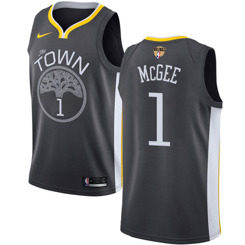 Nike Warriors #1 JaVale McGee Black The Finals Patch NBA Swingman Statement Edition Jersey Nike Warriors #1 JaVale McGee Black The Finals Patch NBA Swingman Statement Edition Jersey
