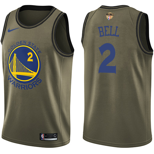 Nike Warriors #2 Jordan Bell Green Salute to Service The Finals Patch NBA Swingman Jersey Nike Warriors #2 Jordan Bell Green Salute to Service The Finals Patch NBA Swingman Jersey