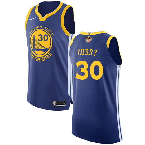 Nike Warriors #30 Stephen Curry Blue The Finals Patch NBA Authentic Icon Edition Jersey Nike Warriors #30 Stephen Curry Blue The Finals Patch NBA Authentic Icon Edition Jersey