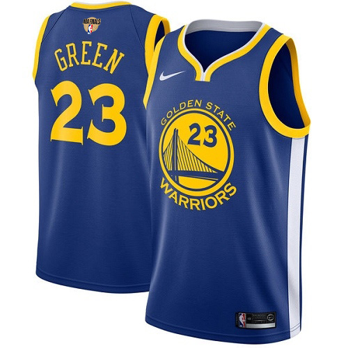 Nike Warriors #23 Draymond Green Blue The Finals Patch NBA Swingman Icon Edition Jersey Nike Warriors #23 Draymond Green Blue The Finals Patch NBA Swingman Icon Edition Jersey