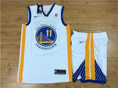 Nike Warriors 11 Klay Thompson White Swingman Jersey(With Shorts) Nike Warriors 11 Klay Thompson White Swingman Jersey(With Shorts)