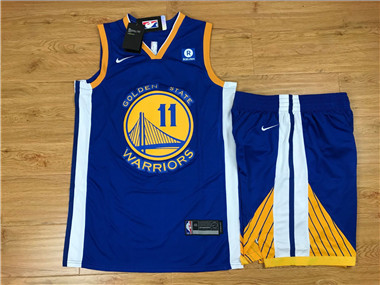 Nike Warriors #11 Klay Thompson Blue Swingman Jersey(With Shorts) Nike Warriors #11 Klay Thompson Blue Swingman Jersey(With Shorts)