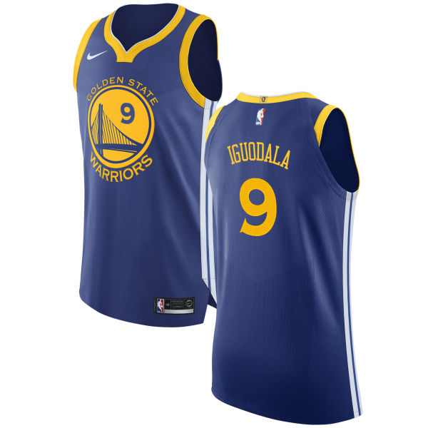 Nike Warriors #9 Andre Iguodala Blue NBA Authentic Icon Edition Jersey Nike Warriors #9 Andre Iguodala Blue NBA Authentic Icon Edition Jersey