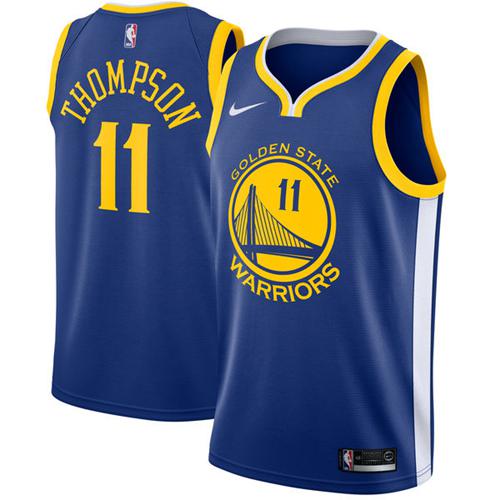 Nike Warriors #11 Klay Thompson Blue Stitched NBA Swingman Jersey Nike Warriors #11 Klay Thompson Blue Stitched NBA Swingman Jersey