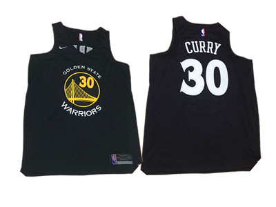 Nike Warriors #30 Stephen Curry Black Stitched NBA Jersey