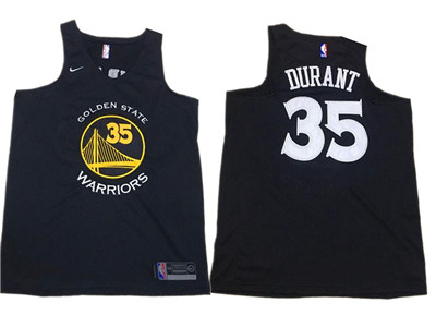 Nike Warriors #35 Kevin Durant Black Stitched NBA Jersey