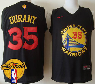 Warriors #35 Kevin Durant Black New Fashion The Finals Patch Stitched NBA Jersey Warriors #35 Kevin Durant Black New Fashion The Finals Patch Stitched NBA Jersey