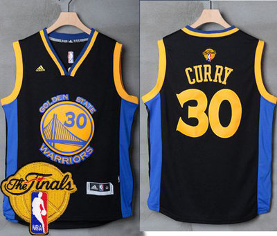 Warriors #30 Stephen Curry Black Blue The Finals Patch Stitched NBA Jersey Warriors #30 Stephen Curry Black Blue The Finals Patch Stitched NBA Jersey