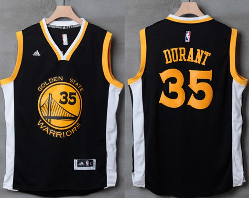 Warriors #35 Kevin Durant Black White Stitched NBA Jersey Warriors #35 Kevin Durant Black White Stitched NBA Jersey