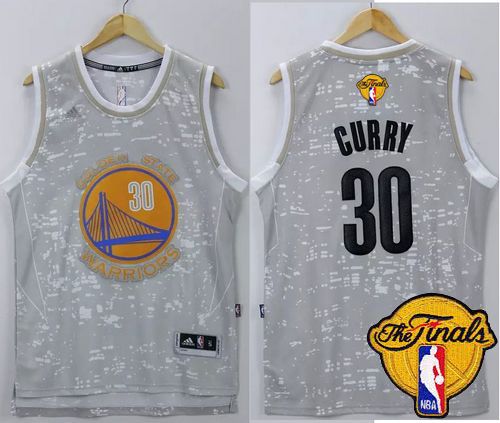 Warriors #30 Stephen Curry Grey City Light The Finals Patch Stitched NBA Jersey Warriors #30 Stephen Curry Grey City Light The Finals Patch Stitched NBA Jersey