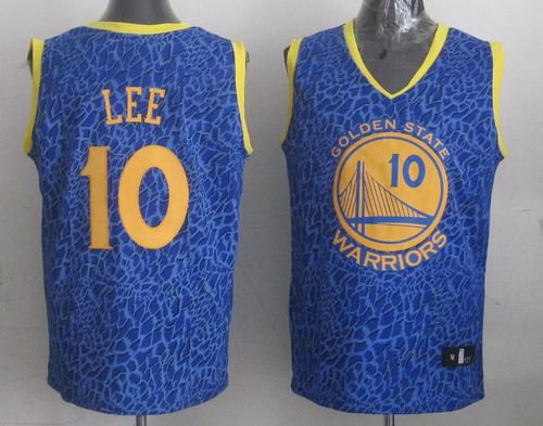 Golden State Warriors #10 David Lee Blue Crazy Light Stitched NBA Jersey Golden State Warriors #10 David Lee Blue Crazy Light Stitched NBA Jersey